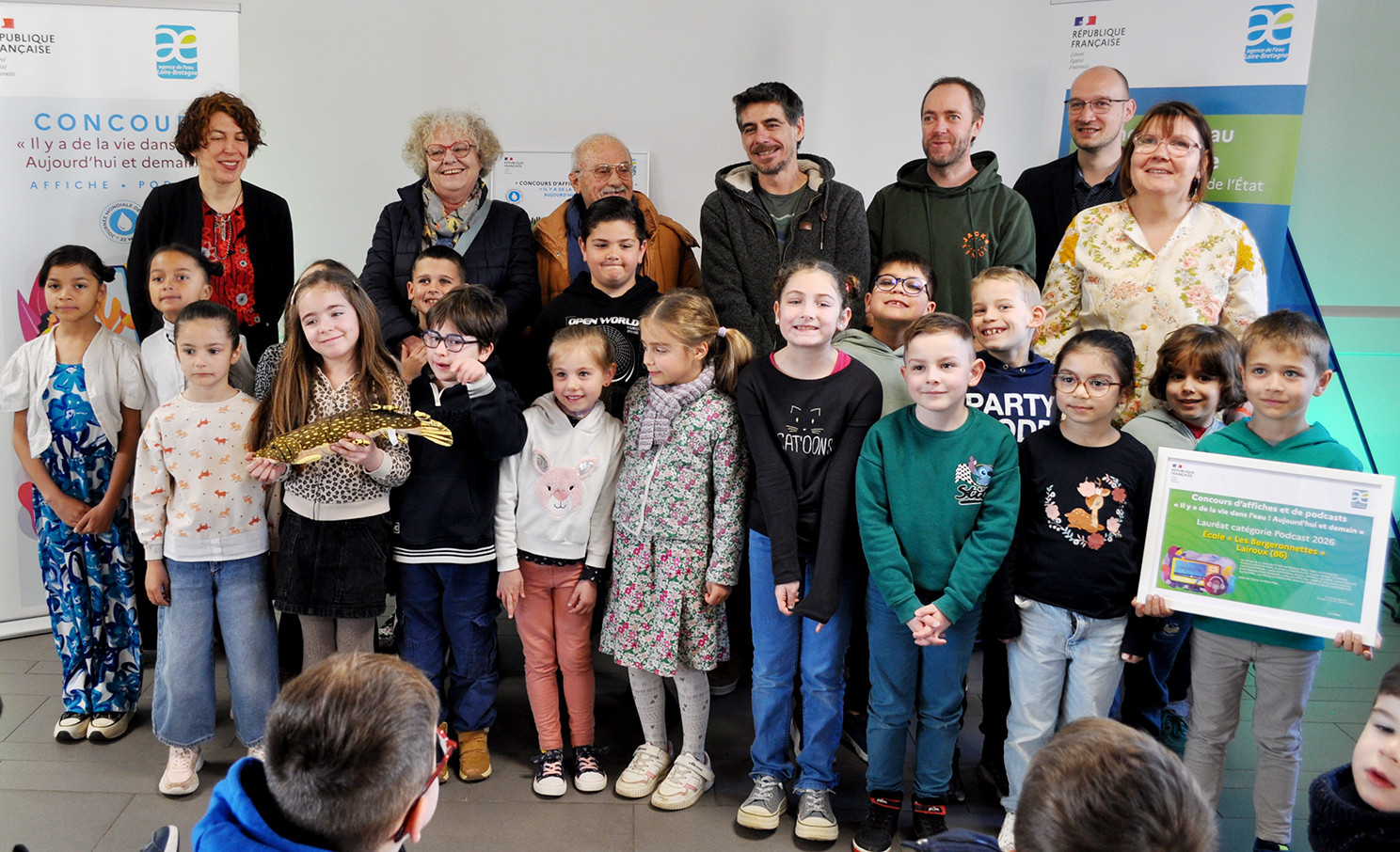Remise officielle à Lairoux du concours d'affiches et podcasts de l'agence de l'eau
