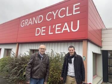 photo de Christophe Dougé, ancien Vice-président à Mauges Communauté et Benoît Trigodet, directeur du Grand cycle de l’eau à Mauges Communauté