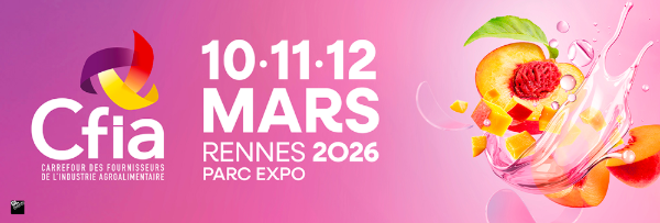 Bannière du CFIA Rennes 2026 les 10, 11 et 12 mars au Parc Expo de Rennes.