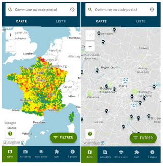 Visuel de l'application rivières