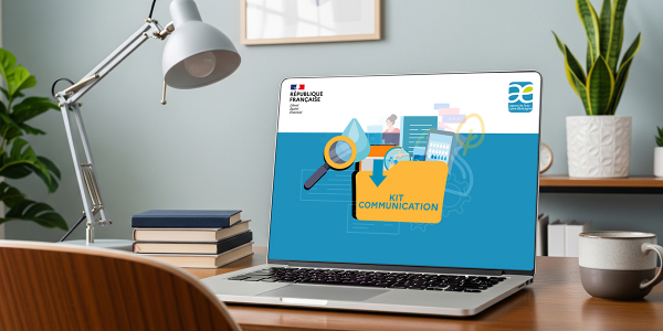 Ordinateur sur un bureau (image illustrative)