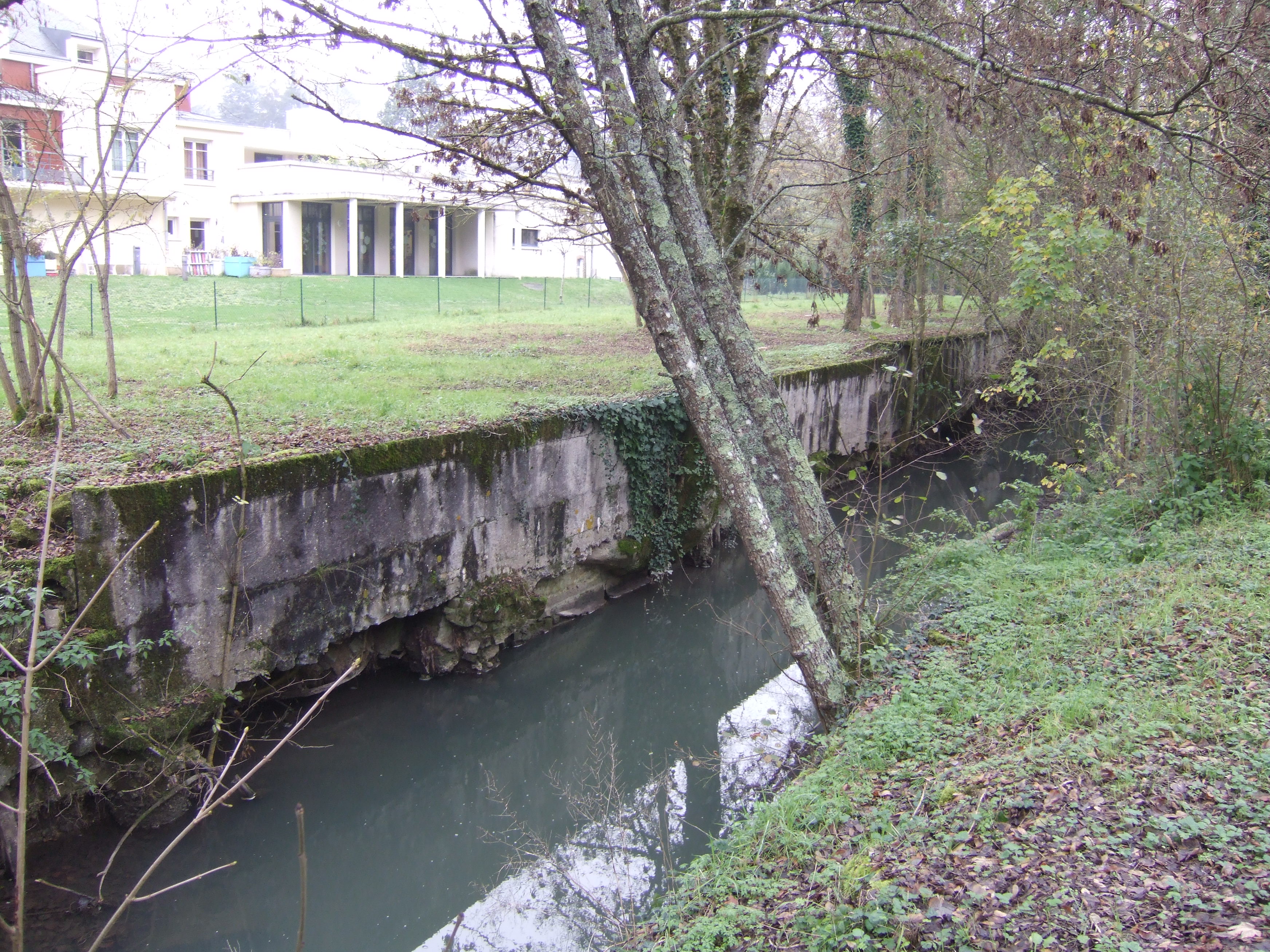 Le Gault en aval des abattoirs communaux (avant) - Restauration du Gault à Château-Renault (37)