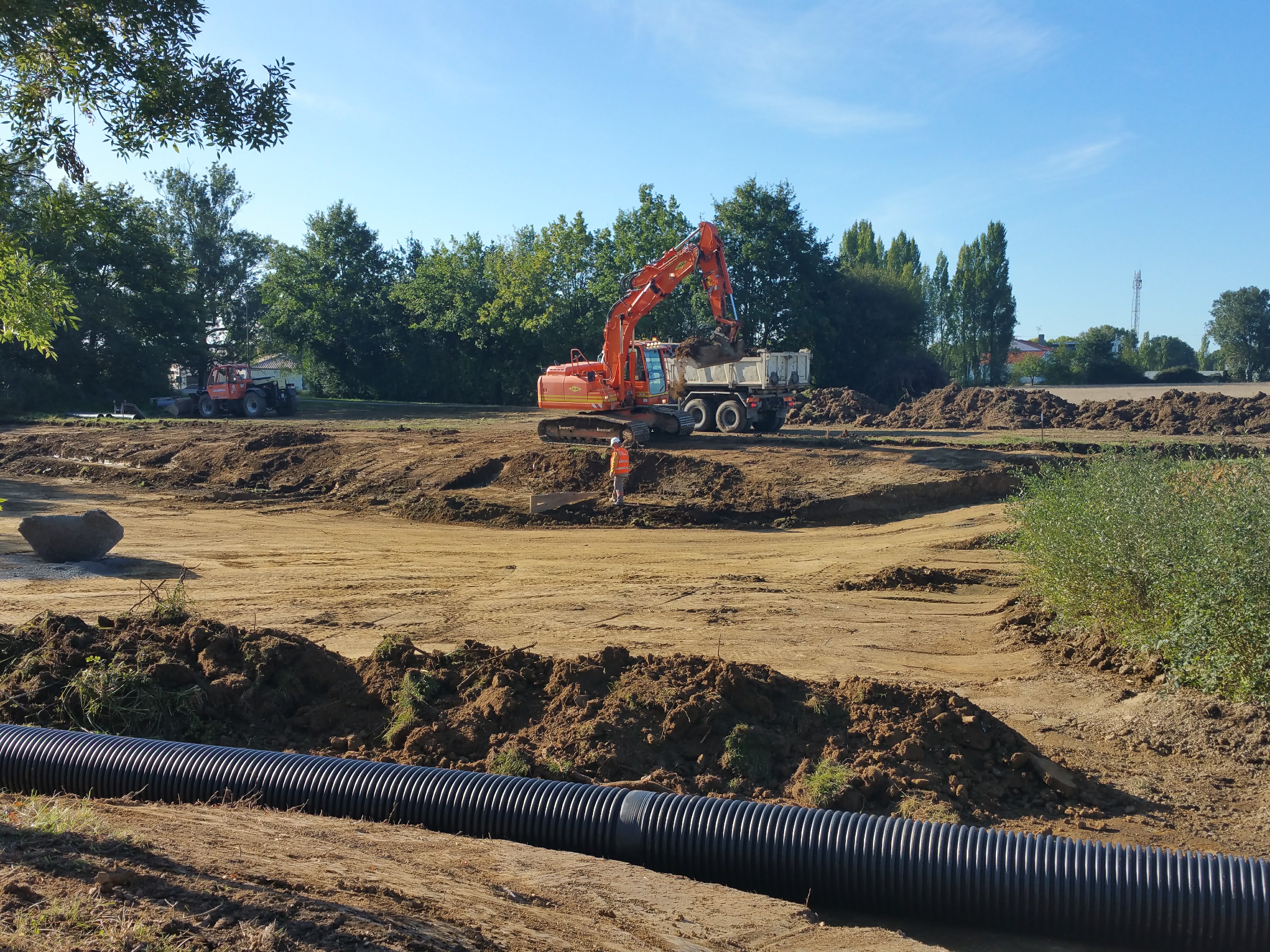 Restauration de l'Issoire au domaine de la Chabotterie à Montréverd (85) : pendant travaux