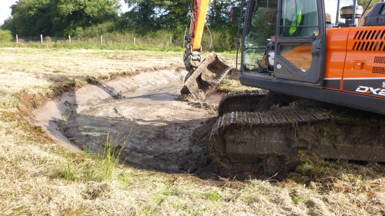 Rivière Ellé, pendant les travaux de 2017