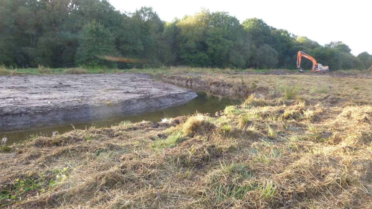 Rivière Ellé, pendant les travaux de 2018