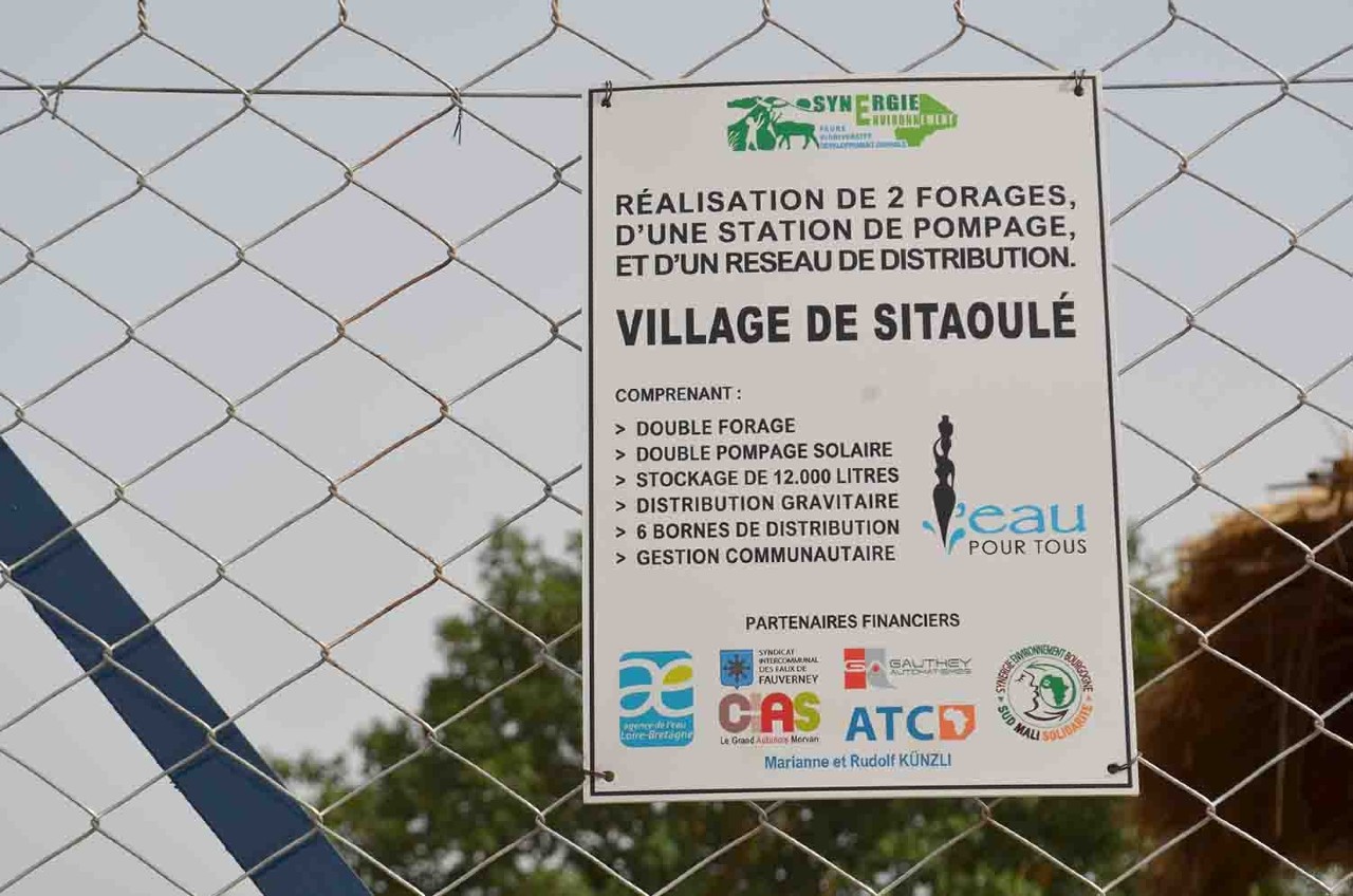 Alimentation en eau potable du village de Sitaoule au Mali