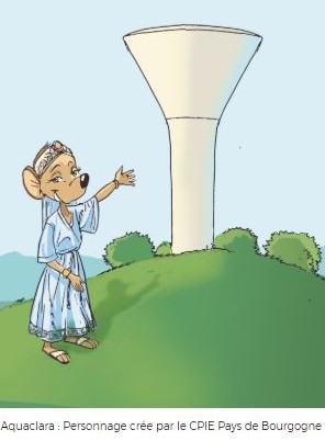 Visual d'Aquaclara, personnage créé par le CPIE Pays de Bourgogne